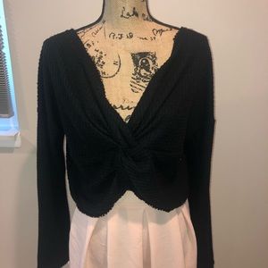 Slouchy cropped sweater